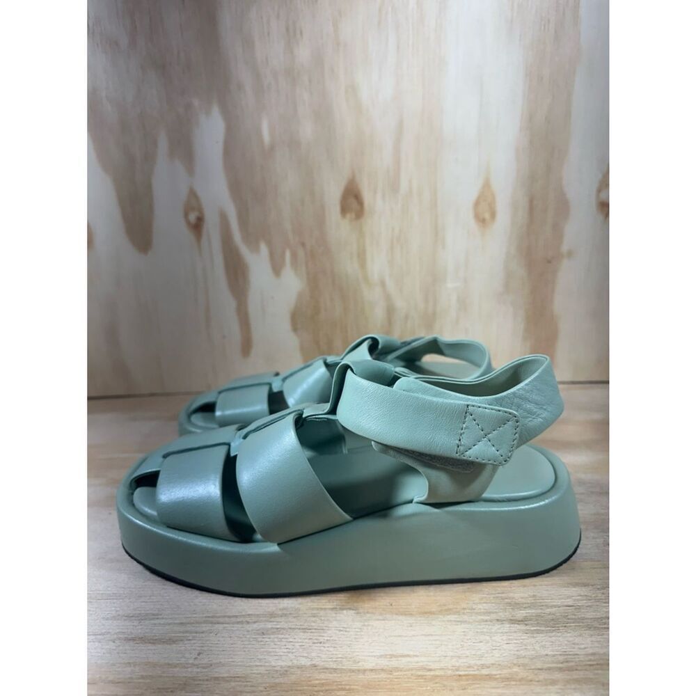 Anthropologie Pilcro Leather Mint Green Fishermsn Sandals Women’s Size 6